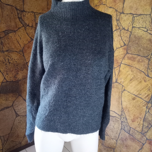 George Women's Dark Gray Turtleneck Sweater - Picture 1 of 4